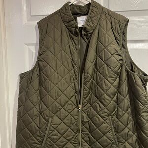 Olive Quilted Vest